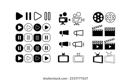 Iconos y Vectores de la producción del cine