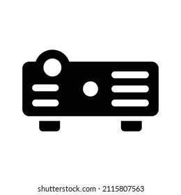 Kino, Projektorsymbol. Schwarze Vektorgrafiken.
