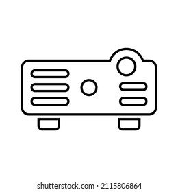 Cinema, projector outline icon. Line art vector.