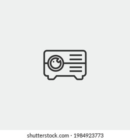 Cinema projector vector icon illustration sign