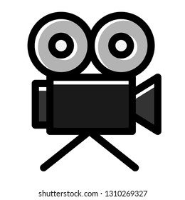 Cinema projector vector illustration in line color design