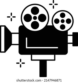 Cinema Projectors or Production House Vector Icon Design, American culture and traditions Symbol, United States Social Sign, US Arts and literature Stock illustration, Film and Broadcasting Concept,