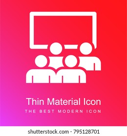 Cinema red and pink gradient material white icon minimal design
