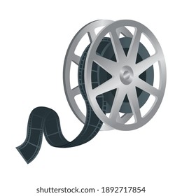 Cinema reel design, Movie video film media entertainment theme Vector illustration