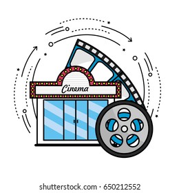 cinema with reel scene to filmstrip