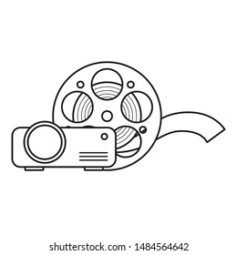 cinema reel tape with video beam