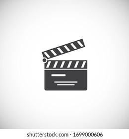 Cinema related icon on background for graphic and web design. Creative illustration concept symbol for web or mobile app.