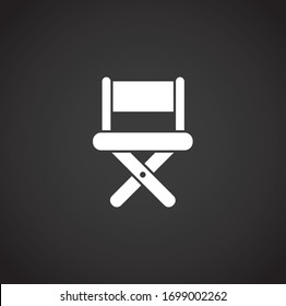 Cinema related icon on background for graphic and web design. Creative illustration concept symbol for web or mobile app.