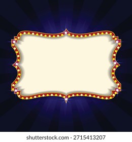 Cinema quadro retrô com luz e néon