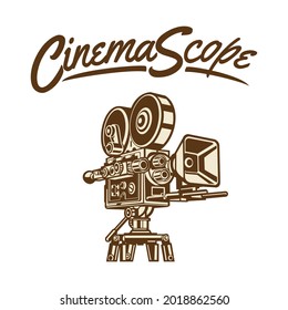 cinema scope vector design isolated on white background