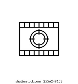 cinema screen icon Flat symbol set outline