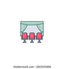 cinema screen Icon Isolated On White Background