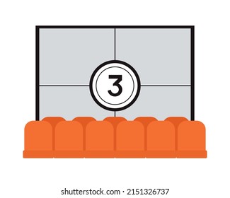 cinema screen icon on white background