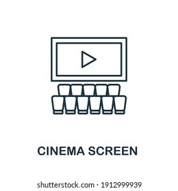 Cinema Screen icon. Simple element from cinema collection. Creative Cinema Screen icon for web design, templates, infographics and more