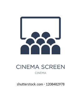 cinema screen icon. Trendy flat vector cinema screen icon on white background from Cinema collection, vector illustration can be use for web and mobile, eps10
