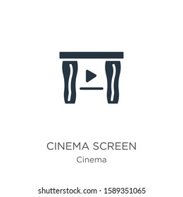 Cinema screen icon vector. Trendy flat cinema screen icon from cinema collection isolated on white background. Vector illustration can be used for web and mobile graphic design, logo, eps10