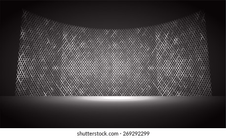 cinema screen for movie presentation. Light Abstract Technology background for computer graphic website internet and business. dark black background. Pixel, mosaic, table. star
