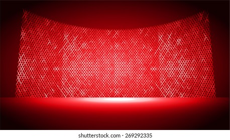cinema screen for movie presentation. Light Abstract Technology background for computer graphic website internet and business. dark red background. Pixel, mosaic, table. star