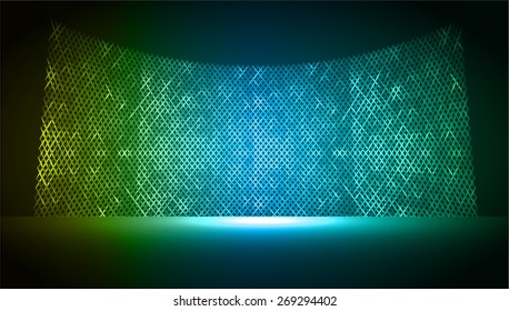 cinema screen for movie presentation. Light Abstract Technology background for computer graphic website internet and business. dark yellow blue green background. Pixel, mosaic, table. star