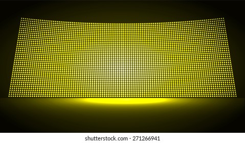cinema screen for movie presentation. Light Abstract Technology background for computer graphic website internet and business. dark yellow background. Pixel, mosaic, table. point, spot, dot