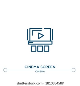 cinema screen outline vector icon. simple element illustration. cinema screen outline icon from editable cinema concept. can be used for web and mobile

