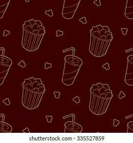 Cinema seamless pattern. Ideal for cards, party  invitations, design, flyers