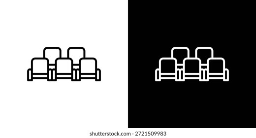 Cinema seat icon logo element. Vector illustration. EPS10