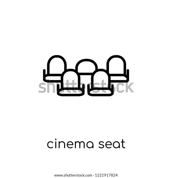 cinema seat icon. Trendy modern flat\
linear vector cinema seat icon on white background from thin line\
Entertainment collection, outline vector\
illustration