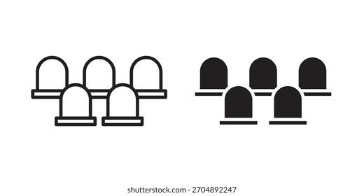 Colección de Vector de icono de asiento de cine. ilustraciones de Vector de símbolo de stock