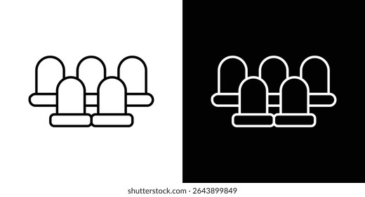 Cinema seat icon vector simple element illustration editable