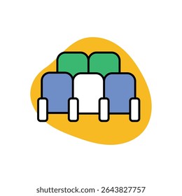 Cinema Seat Icon vector stock illustration