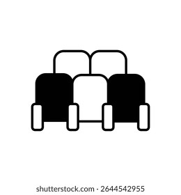Cinema Seat Icon vector stock illustration