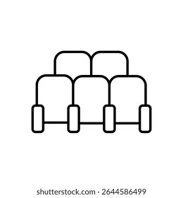 Cinema Seat Icon vector stock illustration