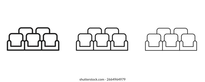 Cinema seat icon for Website or Apps Elements, Logo. Pixel vector graphics