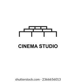 Logo del asiento del cine con fondo blanco