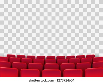 Cinema seats isolated on checkered background. Vector illustration.