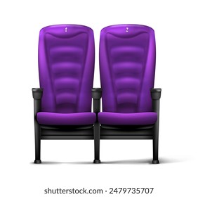 Cinema seats on a white background. Vector illustration