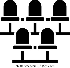Ilustración de diseño de íconos de Vector de Vacantes de cine