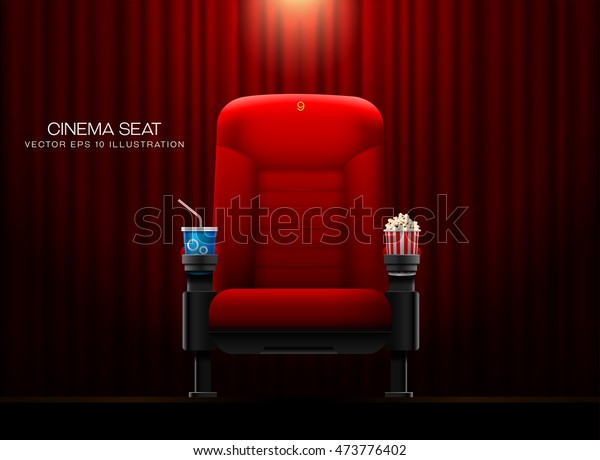 スポットライトの背景に映画館の座席 劇場の座席 ベクターイラスト のベクター画像素材 ロイヤリティフリー