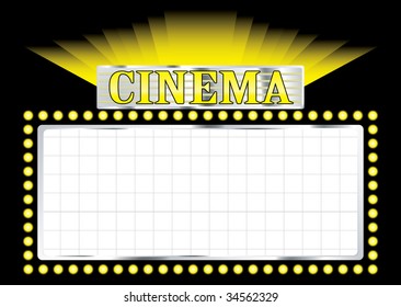 cinema sign concept image with room to add your own text
