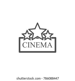 cinema sign icon. Cinema element icon. Premium quality graphic design. Signs, outline symbols collection icon for websites, web design, mobile app, info graphics on white background