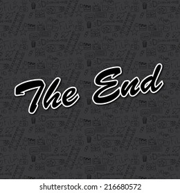 Cinema signs seamless pattern