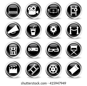Cinema  simply symbols for web and user interface