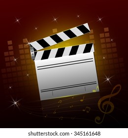 Cinema slate board. Vector illustration.