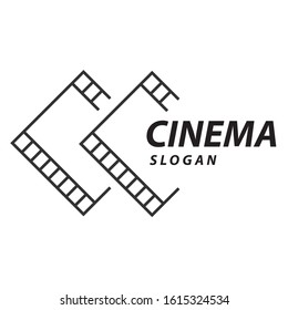 Cinema slogan symbol vector icon