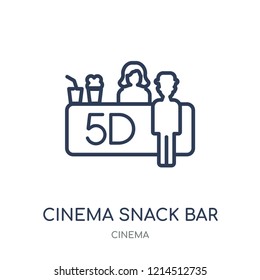 Cinema Snack Bar icon. Cinema Snack Bar linear symbol design from Cinema collection. Simple outline element vector illustration on white background.