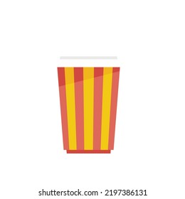 Cinema Soda Drink Cup Icon. Flat Illustration Of Cinema Soda Drink Cup Vector Icon Isolated On White Background