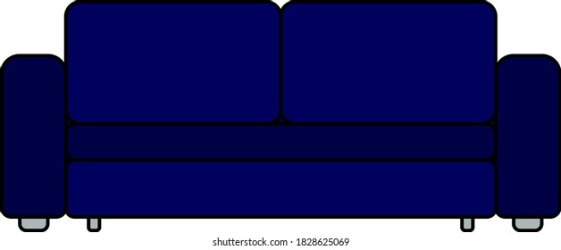Cinema Sofa Icon. Editable Outline With Color Fill Design. Vector Illustration.