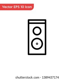 Cinema speakers stroke vector icon