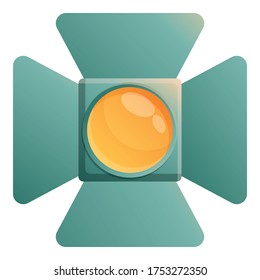 Cinema spotlight icon. Cartoon of cinema spotlight vector icon for web design isolated on white background